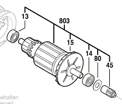 Induit BOSCH réf. 1 617 000 511